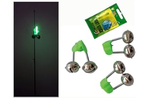 Toasis Fishing Bite Indicator Rod Alert Bell Alarm with Glow Sticks Pack of 20pcs