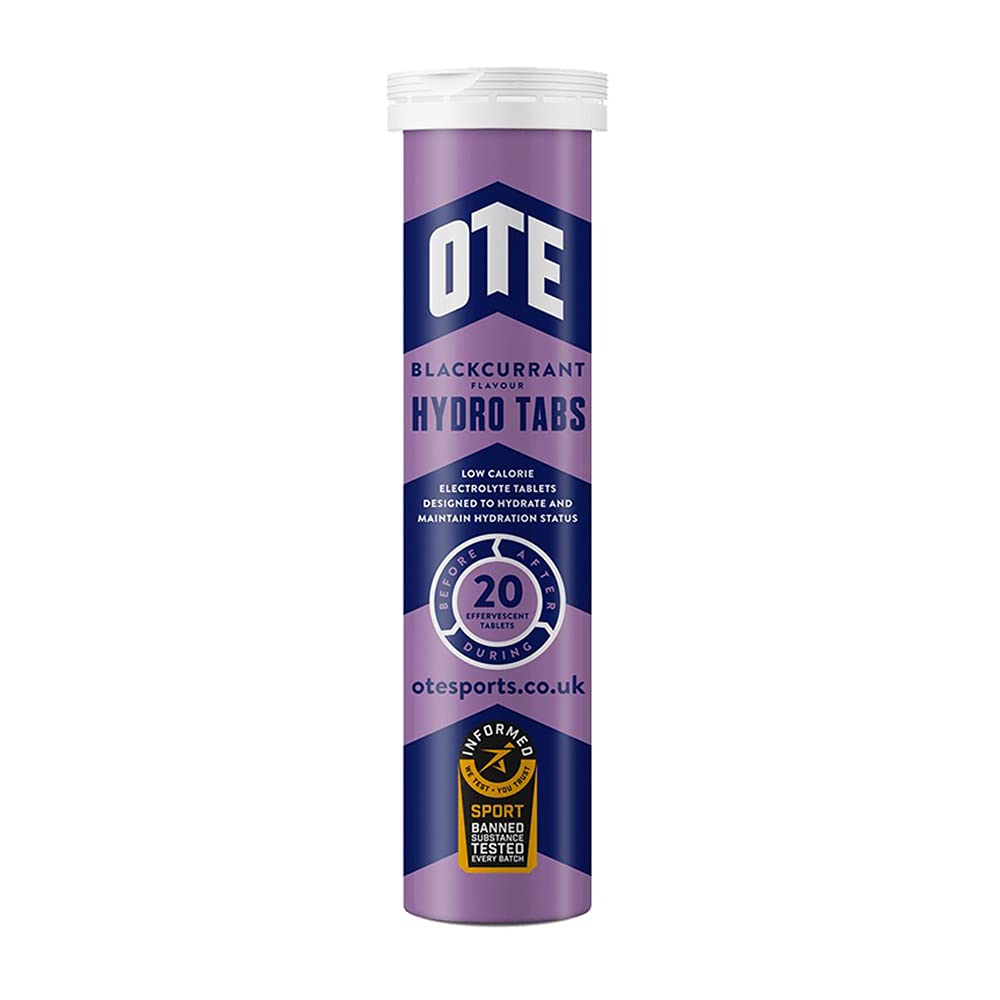 OTE Hydration – Electrolyte Salt Supplement for Runners & Cyclists – Rehydration for Cycling, Running & Endurance Sport – Tube of 20 (Blackcurrant, Single Tube) — image 1