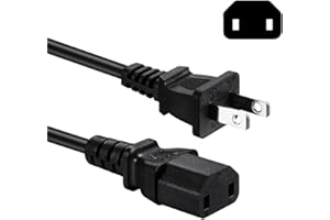 SISSFO 2 Prong AC Power Cord Compatible with Sony PS4 Pro, Xbox One/Xbox 360 Slim / 360 E Power Supply Brick, Power Cable Replacement