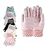 Women's Fleece Lined Acrylic Magic Glove with Touchscreen Technology 6 Pair (Chevron Cuff)