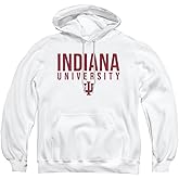 LOGOVISION Indiana University Official Stacked Unisex Adult Pull-Over Hoodie