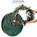 ZOBER Christmas Wreath Storage Container - 24 Inch Wreath Bag for Artificial Wreaths - Dual Zippered Wreath Storage W/Strong, Durable Handles - Green