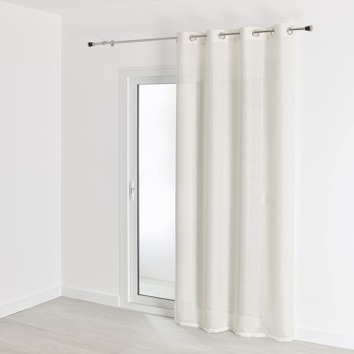 HomeMaison.com White Woven Curtain 300 x 240 cm