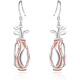 Golf Dangle Earrings for Women - Silver Golf Earrings Sports Jewelry Golf Player Gifts for Women Men Golfer