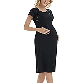 GINKANA Maternity Labor Delivery Hospital Gown Breastfeeding Nursing Nightgown Nursing Nightdress