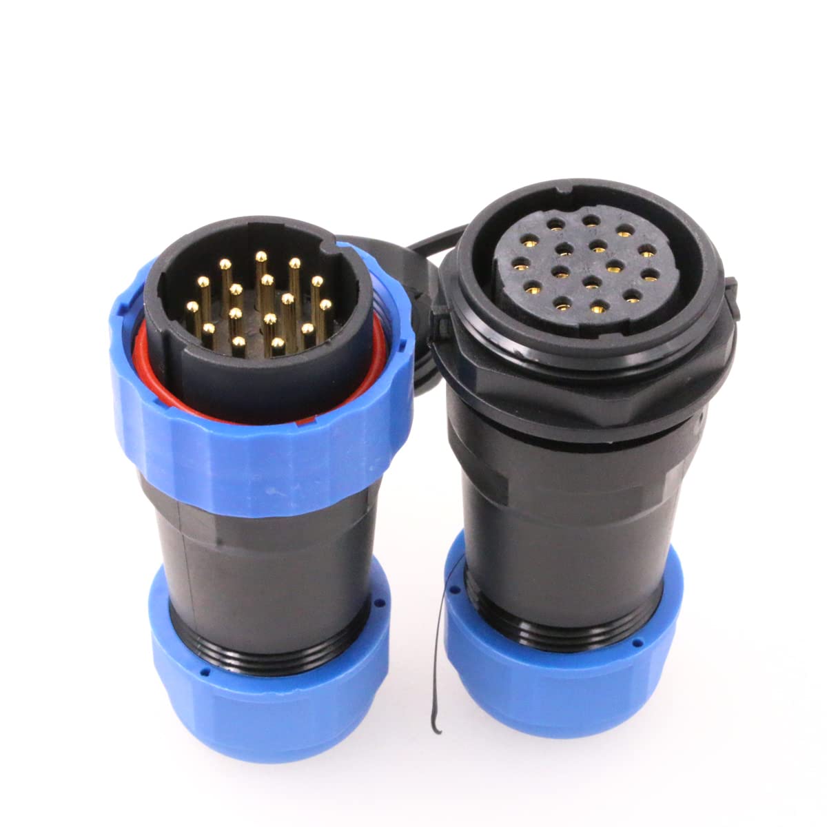 Eonvic SD28 16Pin Connector 28mm Waterproof Aviation Connector IP68 10A 380V Docking Plug Socket Industrial Circular Connector Mating Plugs