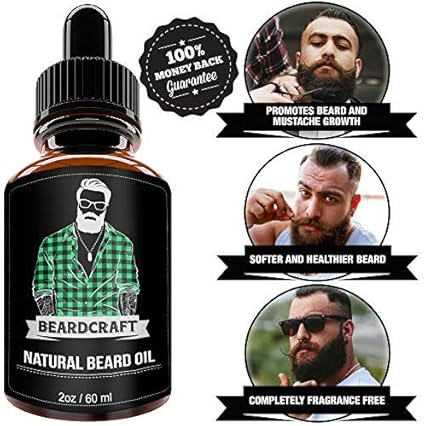 Beardcraft Beard Growth Oil Usa Made Natural Essence 60ml Mustache Softener Oil Promotes Growth Fuller Thicker Beard Leave In Conditioner Unscented Amazon Ca Beauty