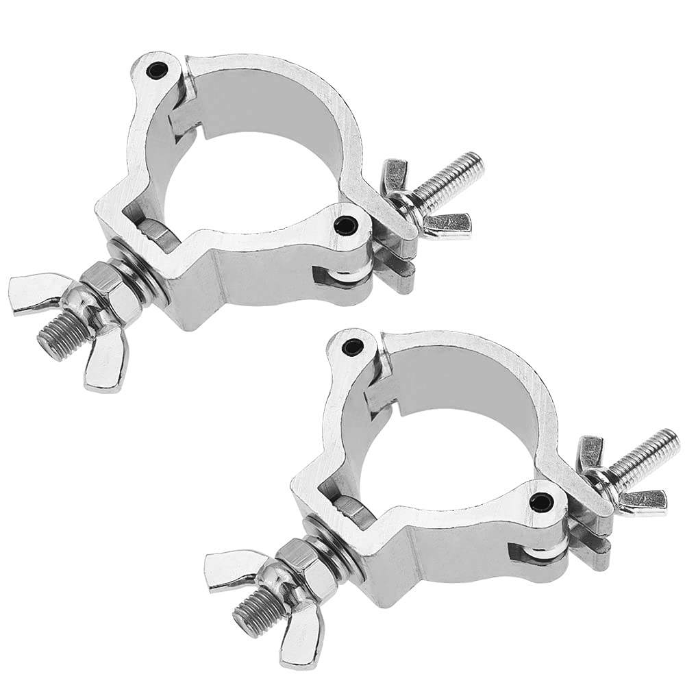 Graplan 2 Pack Aluminum Truss Safety Rope Hanging Device Half Coupler Load 100kg fit Pipe 48-51mm DJ Truss O-Clamp Aluminium Truss Accessories for Moving Head Light,Par Light
