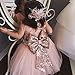 Newborn Toddler Baby Girls Sequins Bowknot Floral Princess Dresses (6-12 Months, Pink)
