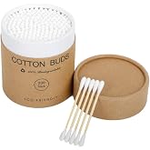 200 pcs Bamboo Cotton Swabs,Double-tips Wooden Ccotton Buds | For Daily Cleaning,Natural cotton, plump &amp; soft, skin friendly &amp; comfortable