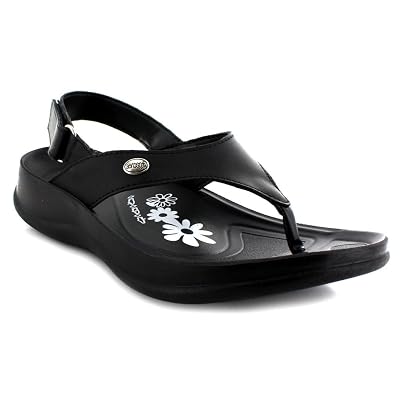 Aerosoft Womens Tuck Sandals Black