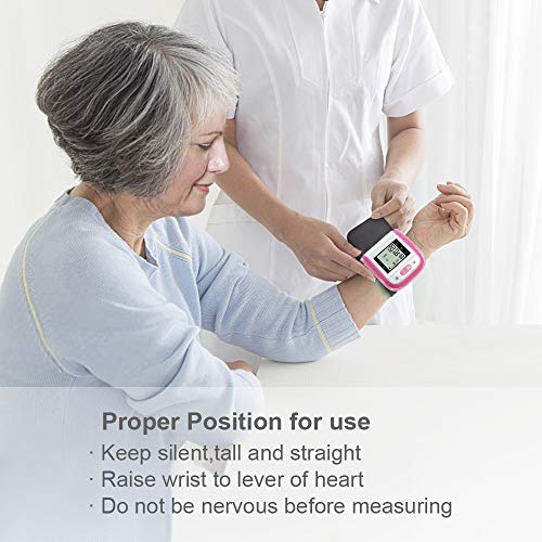 Elera Wrist Blood Pressure Cuff,Fda Approved Blood Pressure Monitor,Blood Pressure Cuff,Automatic Blood Pressure Monitor(Pink)