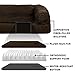 Furhaven Pet Dog Bed - Orthopedic Ultra Plush Faux Fur and Suede Traditional Sofa-Style Living Room Couch Pet Bed with Removable Cover for Dogs and Cats, Espresso, Large