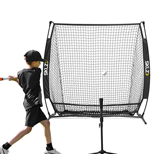 SKLZ Portable Baseball and Softball Hitting Net with Vault, 5 x 5 feet