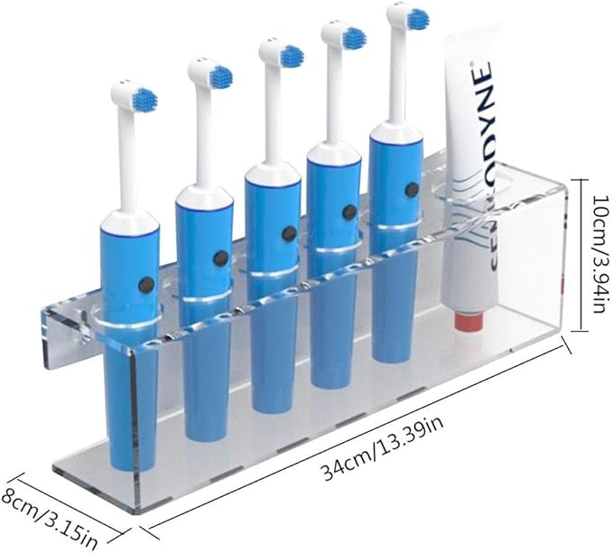 Electric Toothbrush Wall Mounted Bathroom Storage Shelf Acrylic Wall