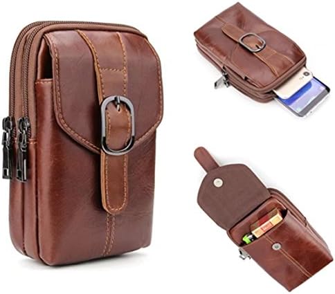 iPhone 8 Plus Case,Esing Outdoor Universal Genuine Leather Wallet Case Cellphone Holster Waist/Belt Bags for Iphone 6 6s 7 8 plus/Samsung S6 S7 S8 edge plus/Note edge FE 4 5 &amp;LG V10 V20 (Style A)