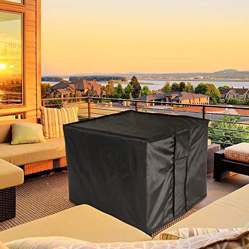 POMER Fire Pit Cover, 28inch Square Gas Firepit Covers for Propane Fire