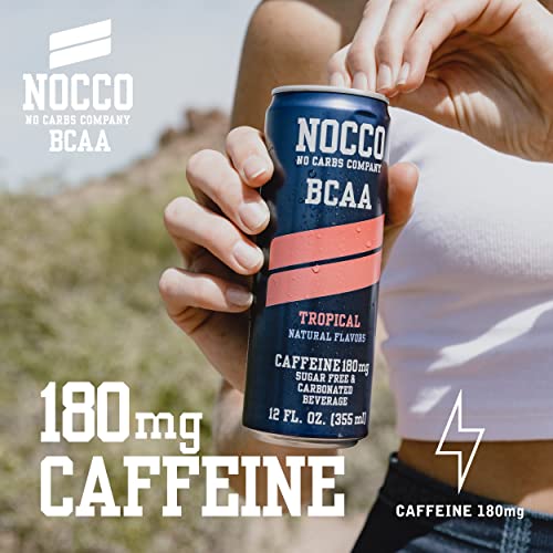 NOCCO BCAA Energy Drink Variety Pack 12 Fl Oz (Pack Of 12) Sugar