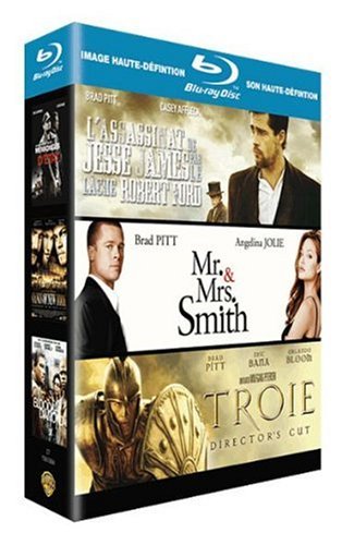 Coffret Brad Pitt - L'assassinat De Jesse James Par Le Lâche Robert Ford + Mr. & Mrs. Smith + Troie - Pack