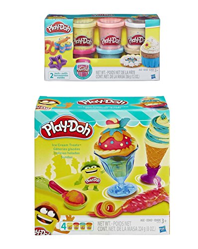 PD Play Doh Ice Cream Treats Set + Play Doh Confetti Compound