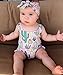 Cenhope Infant Baby Girls One-Piece Swimsuit Toddler Girl Cactus Sleeveless Ruffles Swimwear Beachwear with Headband (Pink, 6-12 Months)
