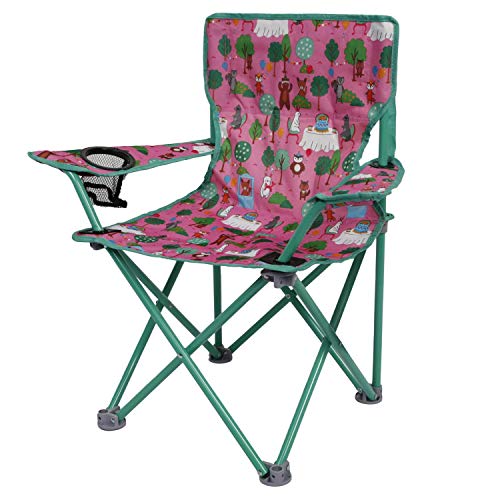OZARK Trail Kids Youth Folding Chair for All Outdoor Activities (Critter (Pink))