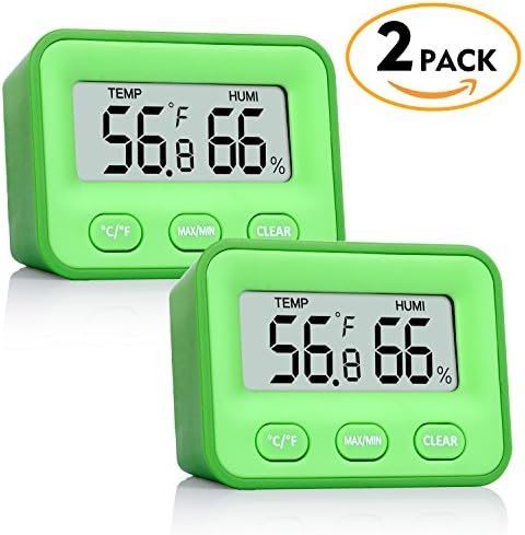 [Newest Design] Pkman™ 2 Pack 2 In 1 Digital Indoor Hygrometer Monitor Humidity,Indoor Room Thermometer Humidity Fahrenheit Or Celsius Temperature Gauge Humidity
