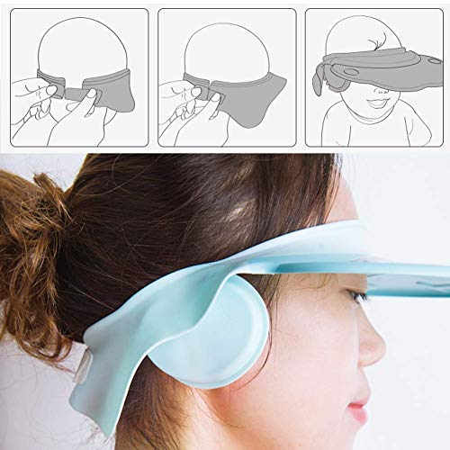 Baby Shampoo Shower Cap Hat,Adjustable NEW Designed Soft Silicone for Baby Infants and children Bathing Protect Eyes Ears(Recommended Over 18-month-old) - Thumbnail 4