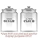 Kitchen Food Organization Clear Gloss Labels (Set of 30, Basics-Title Only)