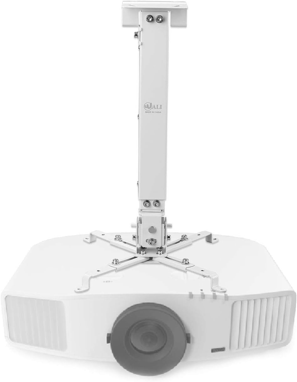Universal Projector Ceiling Mount Multiple Adjustment Bracket with 25.6 inches Extension Pole, Hold up to 44 lbs (PM-001-BLK), Black: Electronics