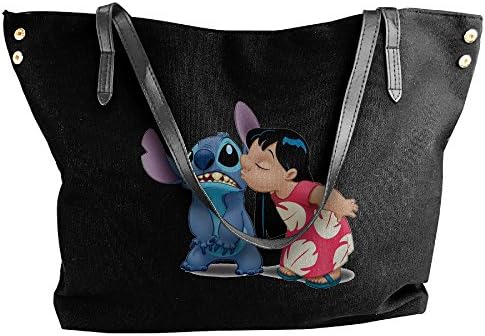 Cartoon Lilo &amp; Stitch Ladies Canvas Handle Single Shoulder Bag/Handbag