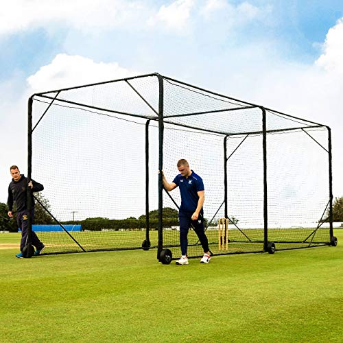 FORTRESS Mobile Baseball Batting Cage [24ft or 36ft] Portable Wheel