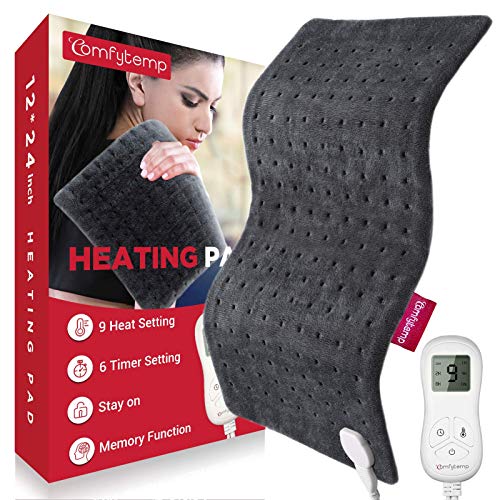 Comfytemp Heating Pad for Cramps, Upgraded Large Electric Heat Pad with