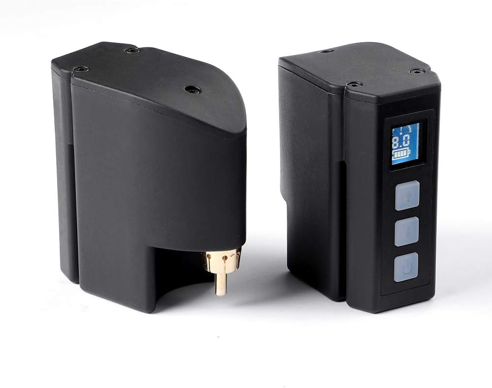 HAWINK Mini Tattoo Battery Power Supply RCA Digital Display Rechargeable USB 5