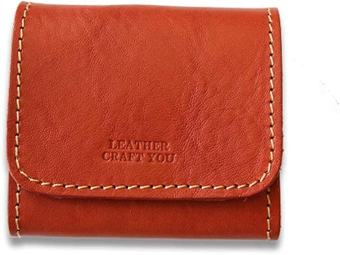Amazon 栃木レザー 財布 ミニ財布 二つ折り コインケース 極小 小さい コンパクト 革財布 小銭入れ 2つ折り レディース キャッシュレス 本革 牛革 革 レザー ハンドメイド レザークラフト優 レッドブラウン Leather Craft You レザー クラフト ユウ 財布