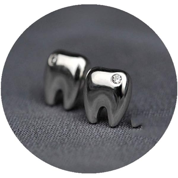 2 Pairs Ceramic Teeth Earrings - Dainty Tooth Studs For Dental Hygienist Gifts