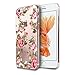 Hard Plastic Case for iPhone 6 / iPhone 6s, CasesByLorraine Red Rose Floral Pattern Matte PC Case Transparent Plastic Cover for iPhone 6 / iPhone 6s 4.7 inch (E06)