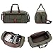 S-ZONE Vintage Canvas Geniune Leather Travel Tote Duffel Weekend Bag Shoes Pouch