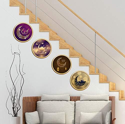 Ramadan Decoration Wall Decorations Living Room 4Pcs Decorative Painting Home Decoration Muslim Wall Sticker Waterproof