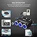 MEIDI 120W 3-Socket Cigarette Car Lighter Power Adapter DC Outlet Splitter with 12V/24V Dual USB Car Charger for Smartphones - Black …