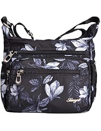 NOTAG Shoulder Bags for Women Nylon Crossbody Bags Waterproof Lightweight Messenger Purses and Handbags (Black)