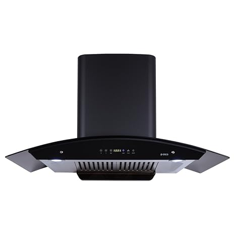 Elica 90 cm 1200 m3/hr Auto Clean Chimney with Free Installation Kit (WD HAC TOUCH BF 90, 2 Baffle Filters, Touch Control, Black)