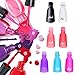 eBoot Acrylic Nail Art Soak Off Clips Caps UV Gel Nail Polish Remover Wrap Tool, 20 Pieces (Purse and Rose Red)