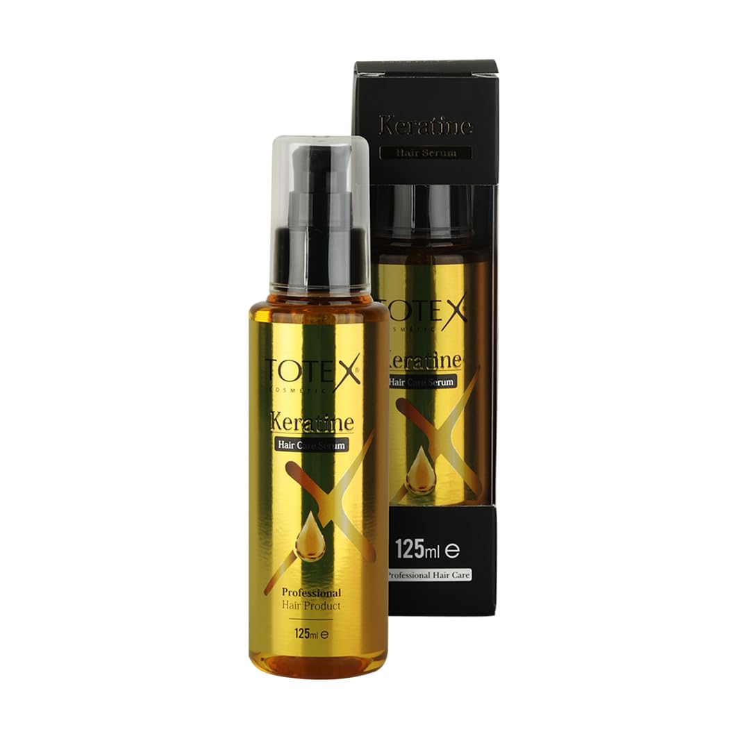 Keratin Hair Serum Oil 125ml | Repair for Damaged Hair | Anti-Frizz & Split End Care | Heat Protection Straightening Serum | Smoothing & Shine Enhancing Lightweight Hair Oil Treatment
