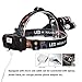 LED Headlamp USB Rechargeable Headlight with Rotatable Adjustable Head Super Bright Waterproof Zoomable Flashlight 4 Modes Hands-free Lantern for Camping Fishing Hiking