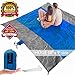 Chanvi Large Beach Blanket Handy Sand Mat- Extra Size 9' x 10' Holds 7 Adults with Strap - Perfect for Picnics, Beaches, RV, Outings, Camping, Hiking and Music Festival(Blue)
