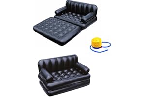 Canapé-lit gonflable pliable et portable pour lit simple, matelas gonflable de grande taille – Idéal pour l'intérieur du salo