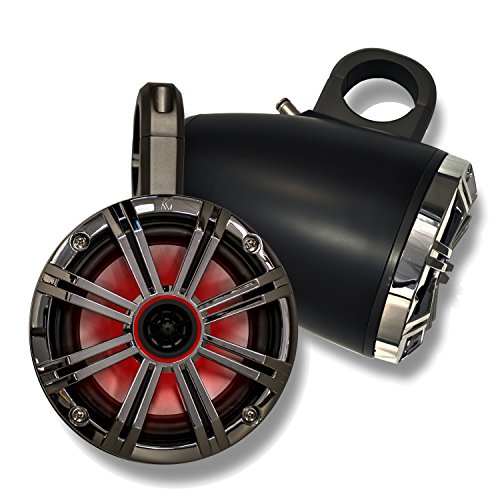Buy Black Kicker Wake Tower System with Chrome Kicker 6.5" Marine RGB