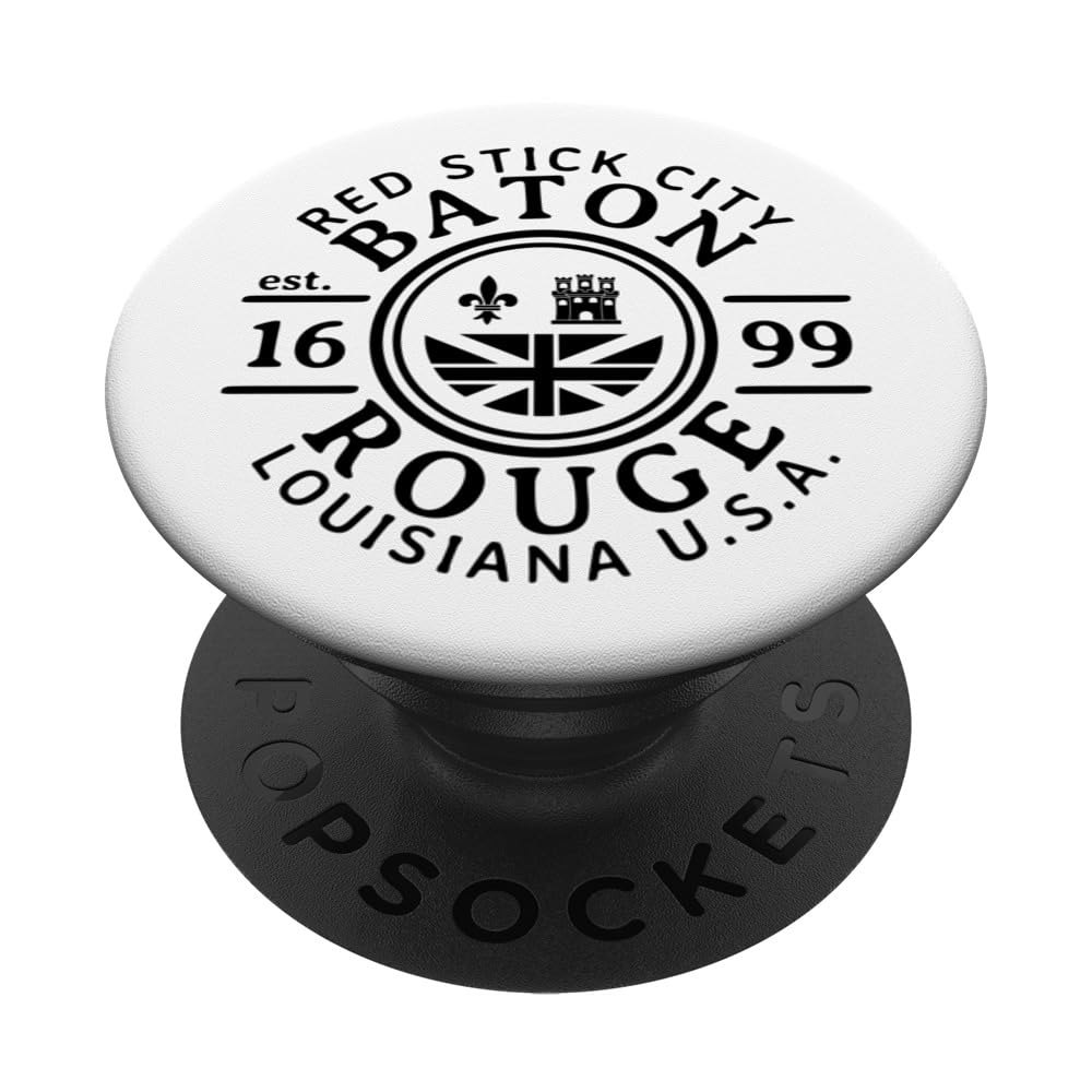 Red Stick City Baton Rouge Louisiana Est 1699 Souvenir PopSockets Swappable PopGrip