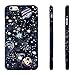 luminous iPhone 6 Case/STAR-TOP Ultra Slim Color Emboss Starry Night Galaxy and Interstellar Coated Non Slip case for iPhone 6 iPhone 6s 4.7 inch (Black)